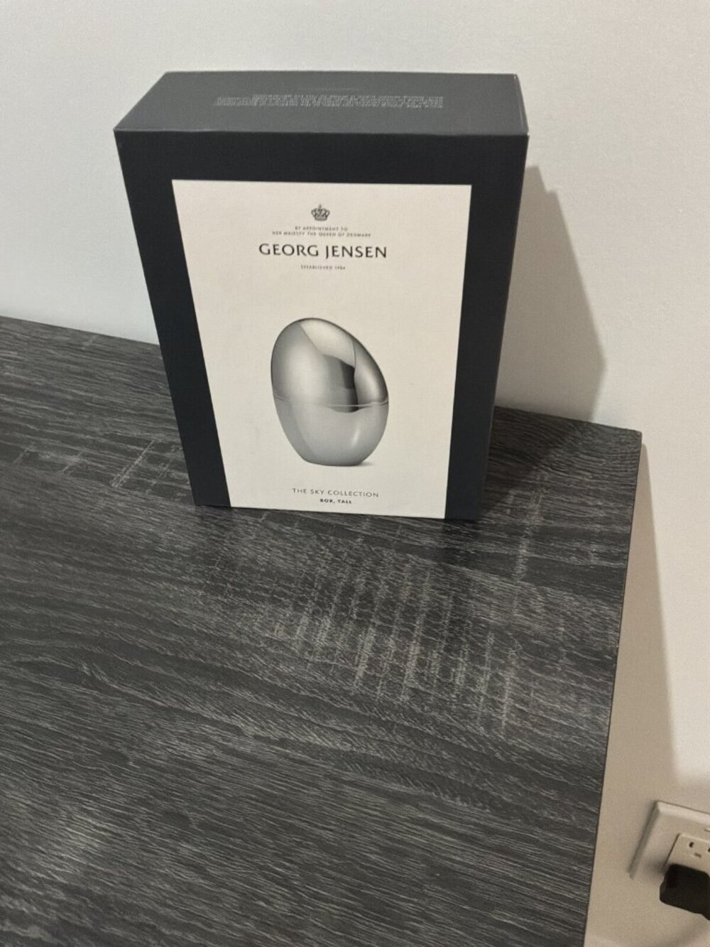 Georg Jensen Sky Collection Tall Box Stainless Steel NWT